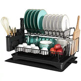 Two layer dish drain rack